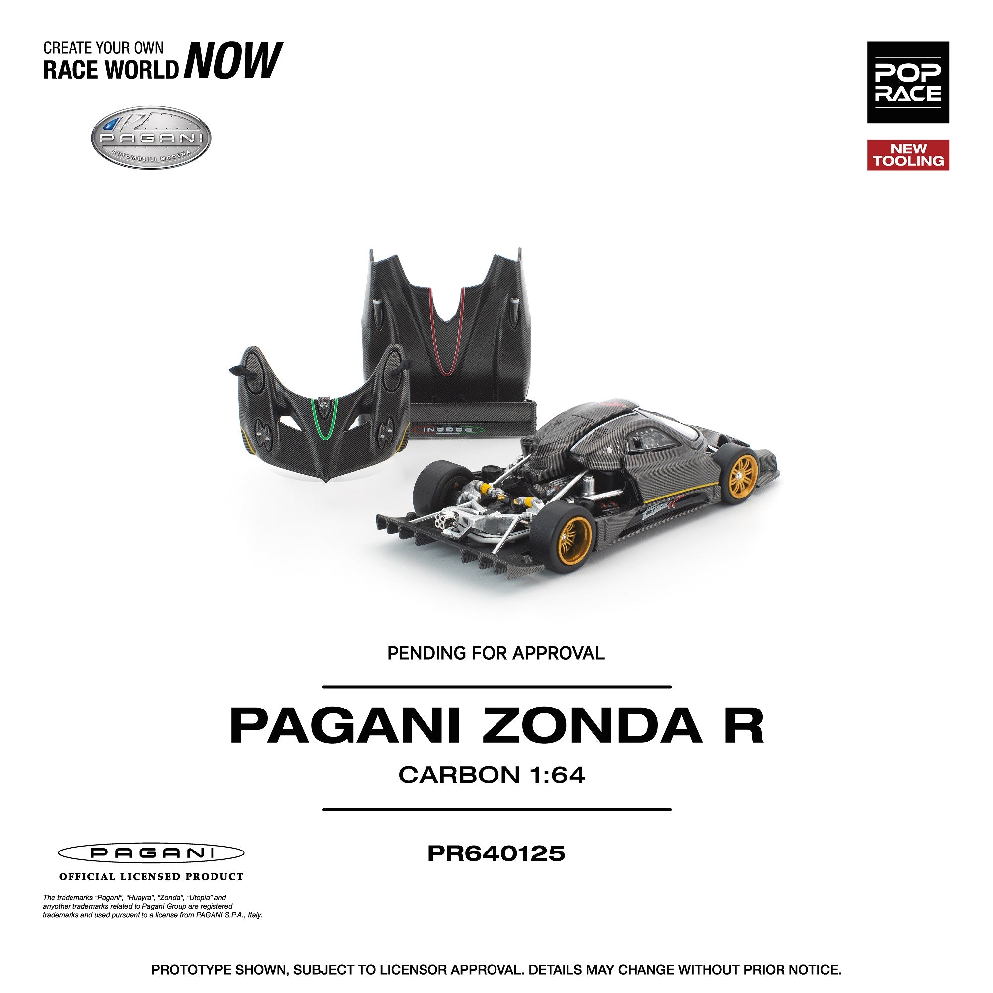 Preorder] POPRACE 1:64 PAGANI ZONDA R PR640125 – Horizon Diecast