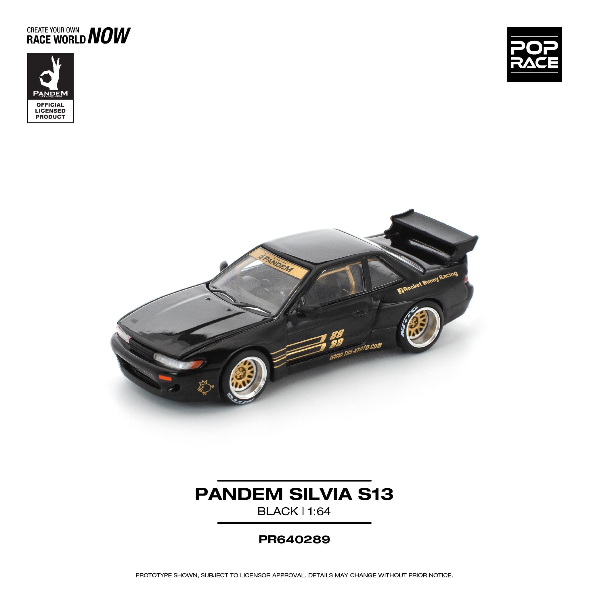 Preorder] POPRACE 1:64 PANDEM Nissan Silvia S13 - Black