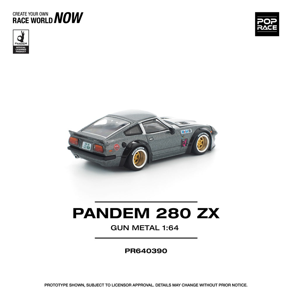[Preorder] POPRACE 1:64 PANDEM 280ZX GUN METAL PR640390