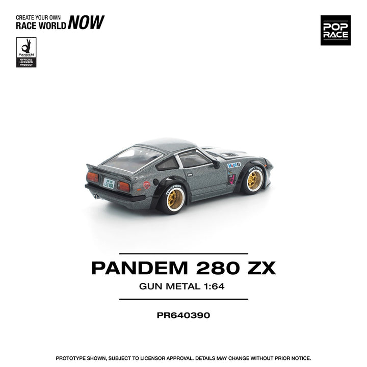[Preorder] POPRACE 1:64 PANDEM 280ZX GUN METAL PR640390