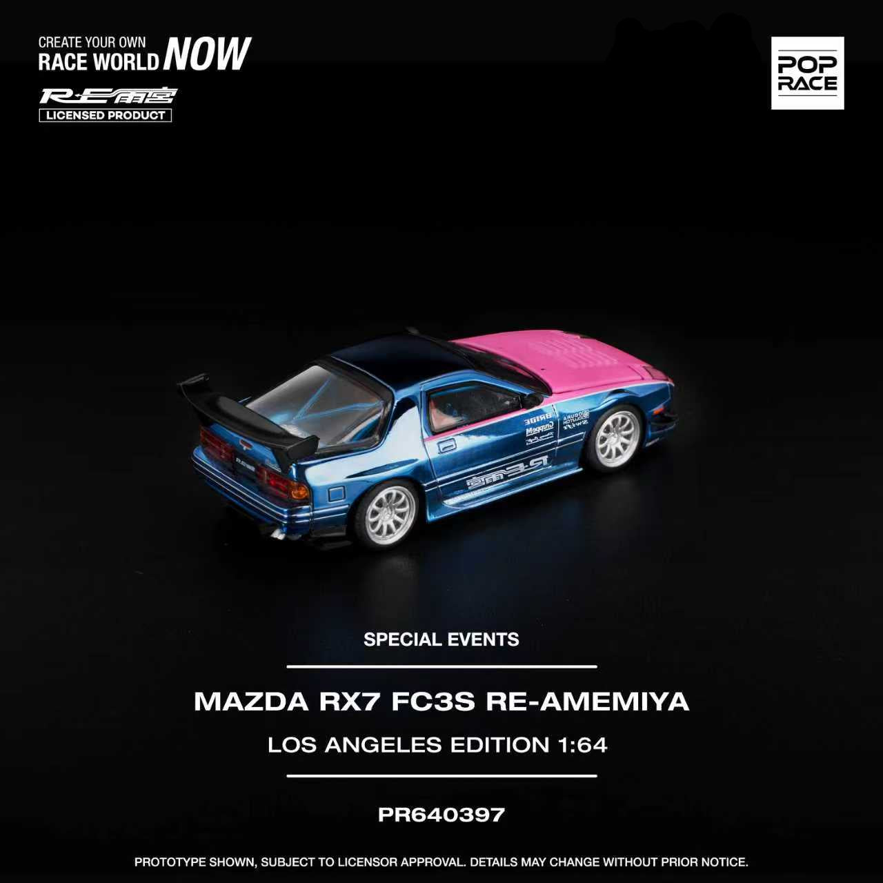 POPRACE 1:64 MAZDA RX7 FC3S RE-AMEMIYA LOS ANGELES EDITION