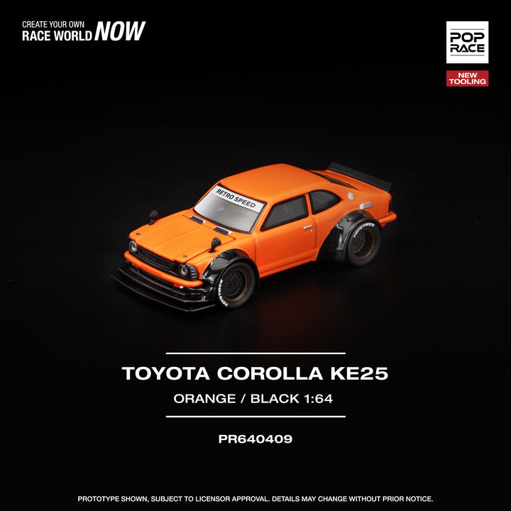 [Preorder] POPRACE 1:64 Toyota Corolla KE25 Orange PR640409