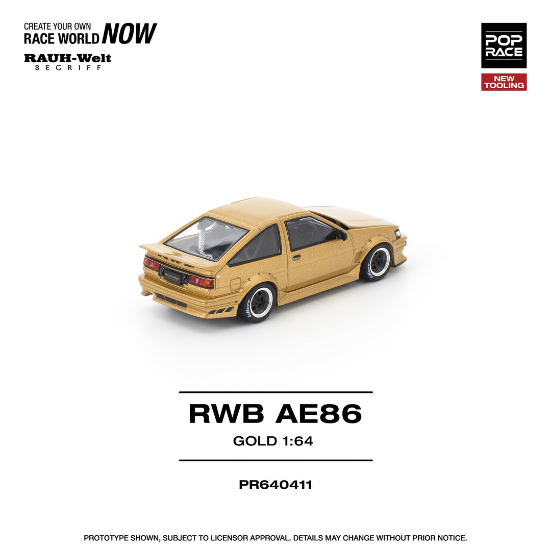 [Preorder] POPRACE 1:64 RWB AE86 GOLD PR640411