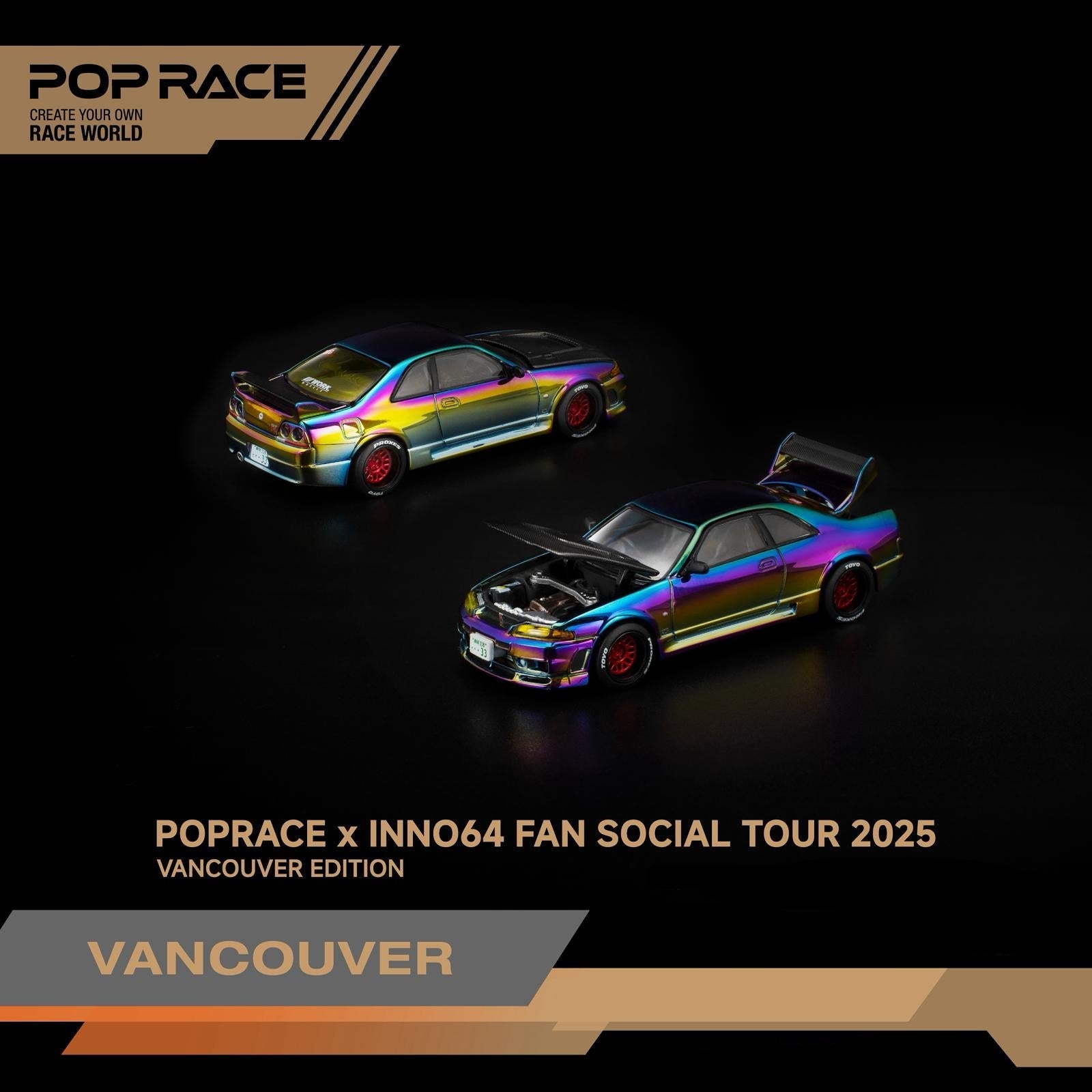 コッペ＆パティ POPRACE 1:64 SKYLINE GT-R R33 Magic Chrome VANCOUVER Edition
