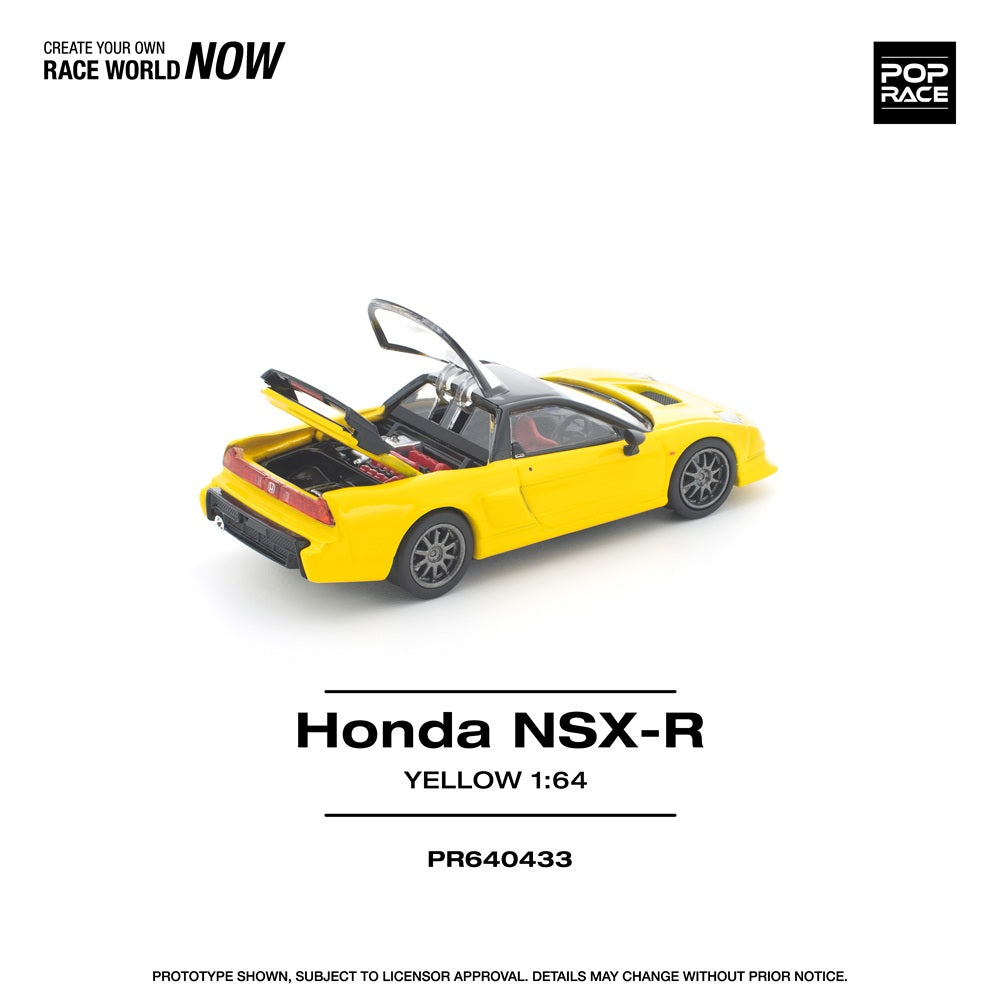 [Preorder] POPRACE 1:64 HONDA NSX-R YELLOW PR640433
