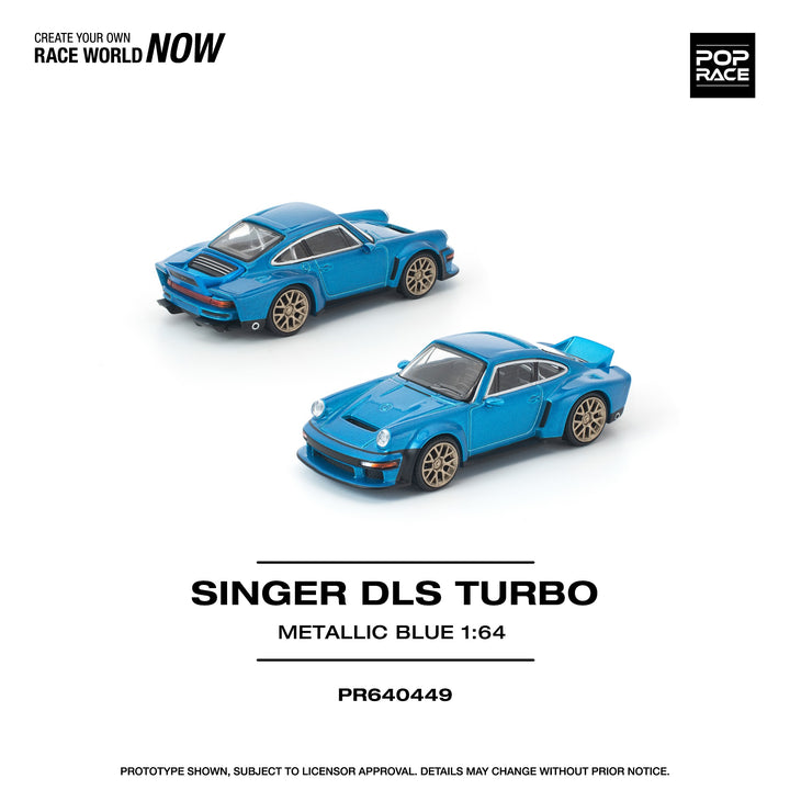 [Preorder] POPRACE 1:64 SINGER DLS TURBO METALLIC BLUE PR640449