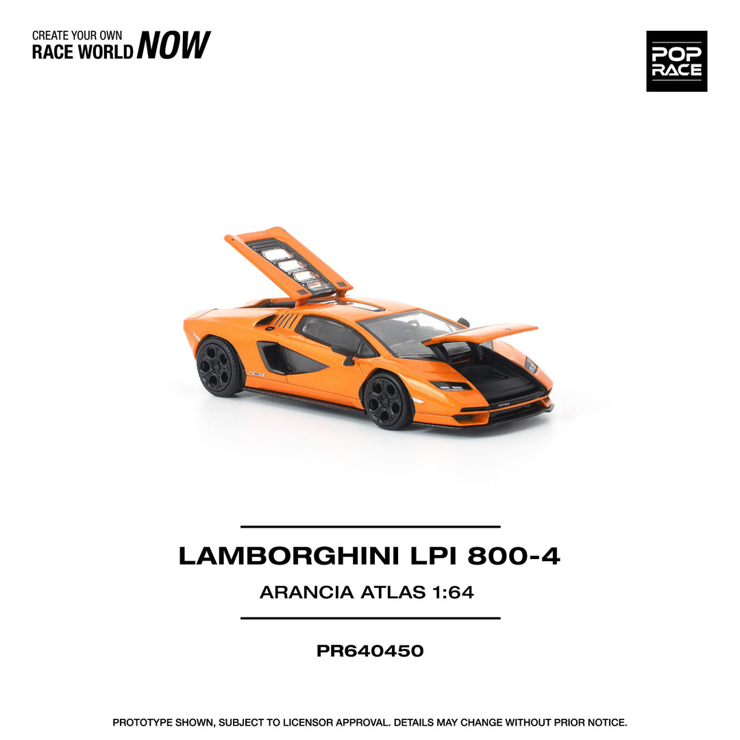 [Preorder] POPRACE 1:64 LAMBORGHINI COUNTACH LP1 800-4 ARANCIA ATLAS PR640450
