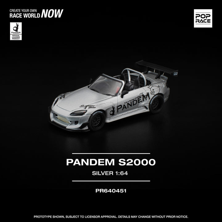 [Preorder] POPRACE 1:64 PANDEM S2000 SILVER PR640451