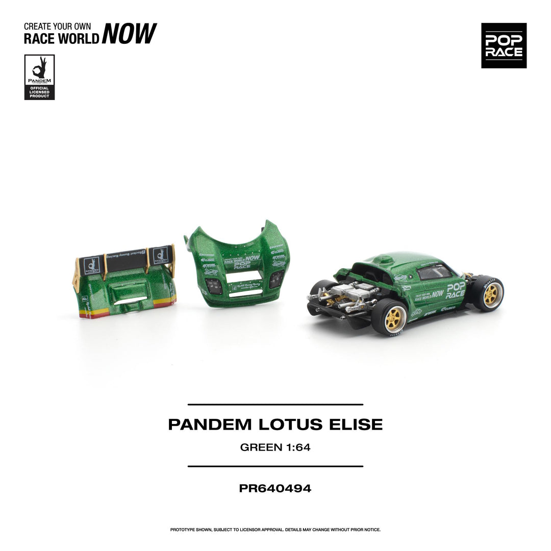 [Preorder] POPRACE 1:64 PANDEM LOTUS ELISE - GREEN PR640494