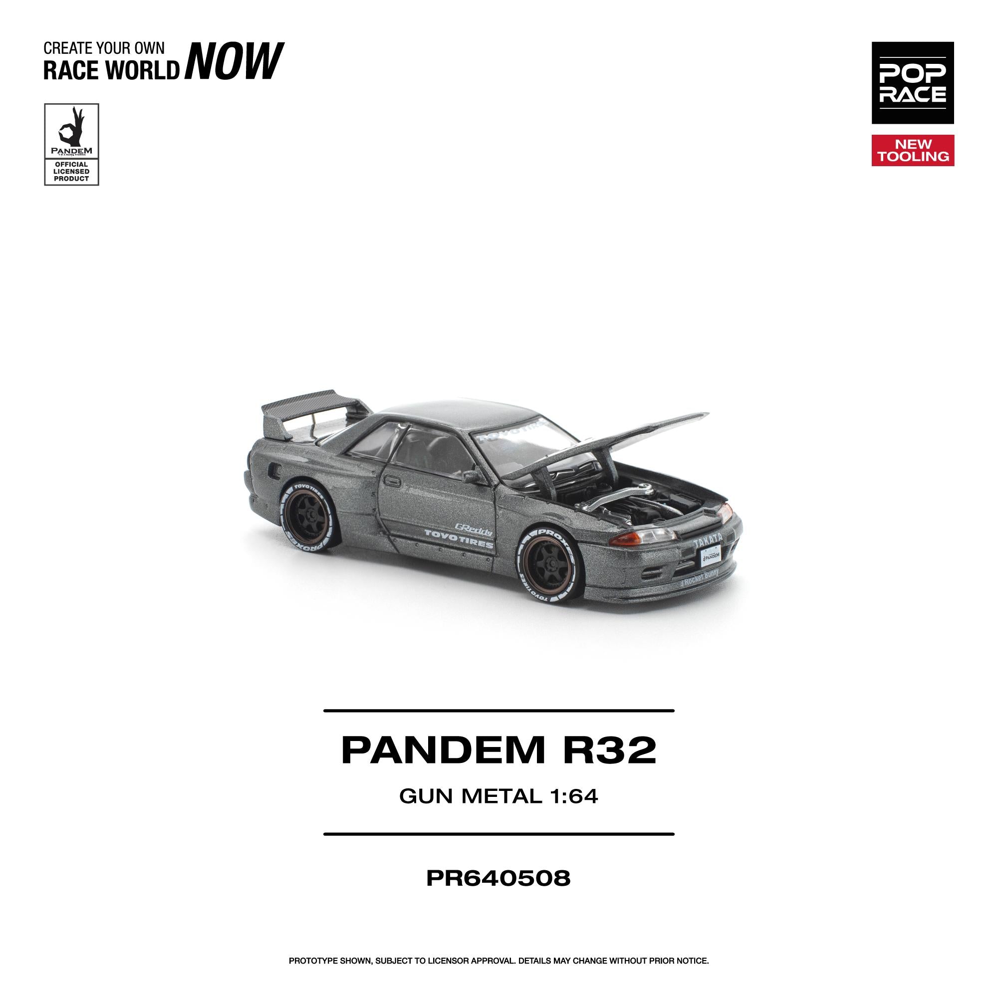 Preorder] POPRACE 1:64 Nissan PANDEM R32 PR640508 – Horizon Diecast