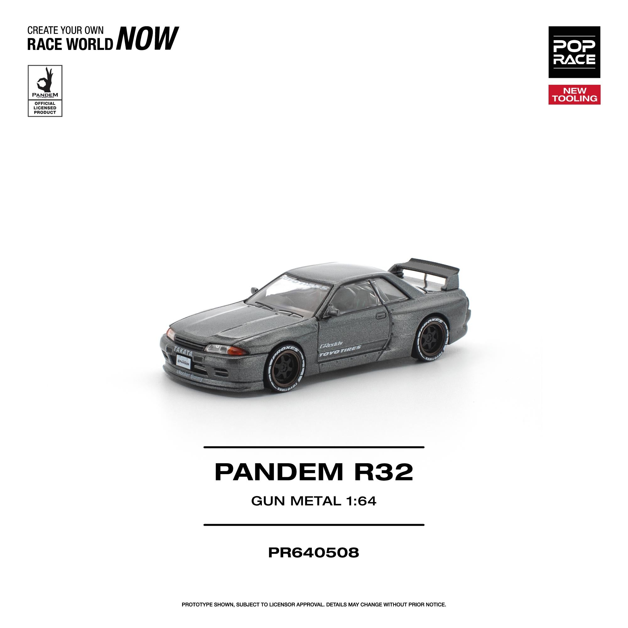 Preorder] POPRACE 1:64 Nissan PANDEM R32 PR640508 – Horizon Diecast
