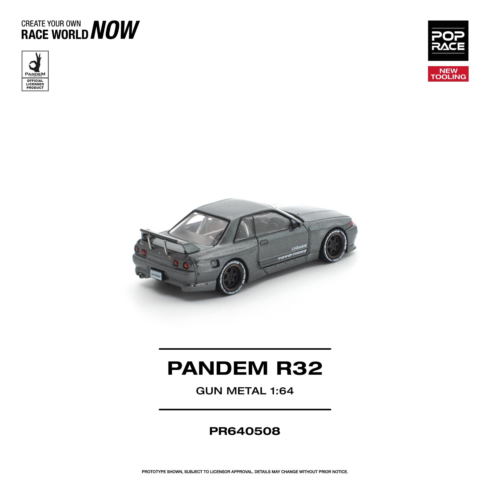 Preorder] POPRACE 1:64 Nissan PANDEM R32 PR640508 – Horizon Diecast