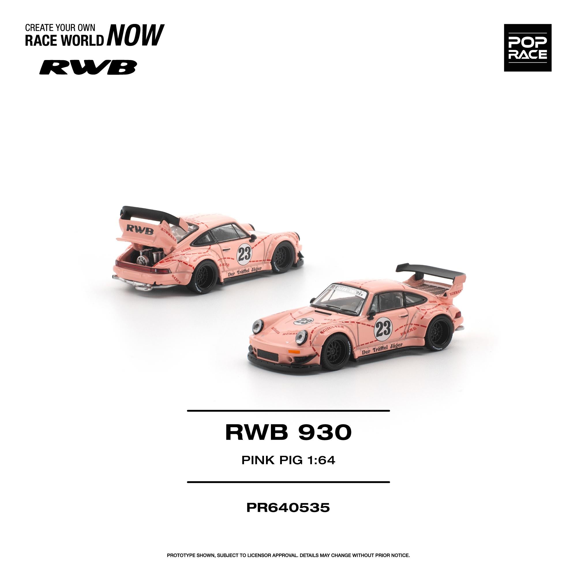 Preorder] POPRACE 1:64 Porsche RWB 930 