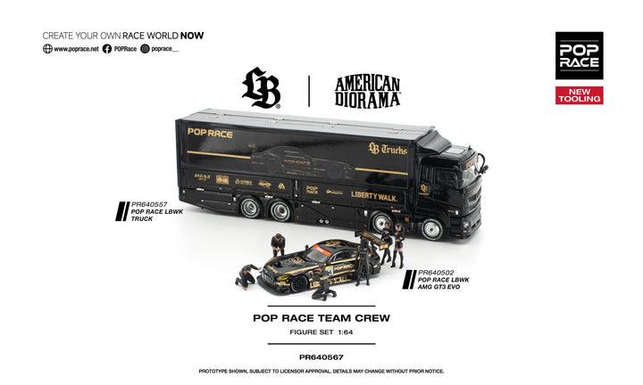 [Preorder] POPRACE 1:64 Team Crew (6 Figures) PR640567