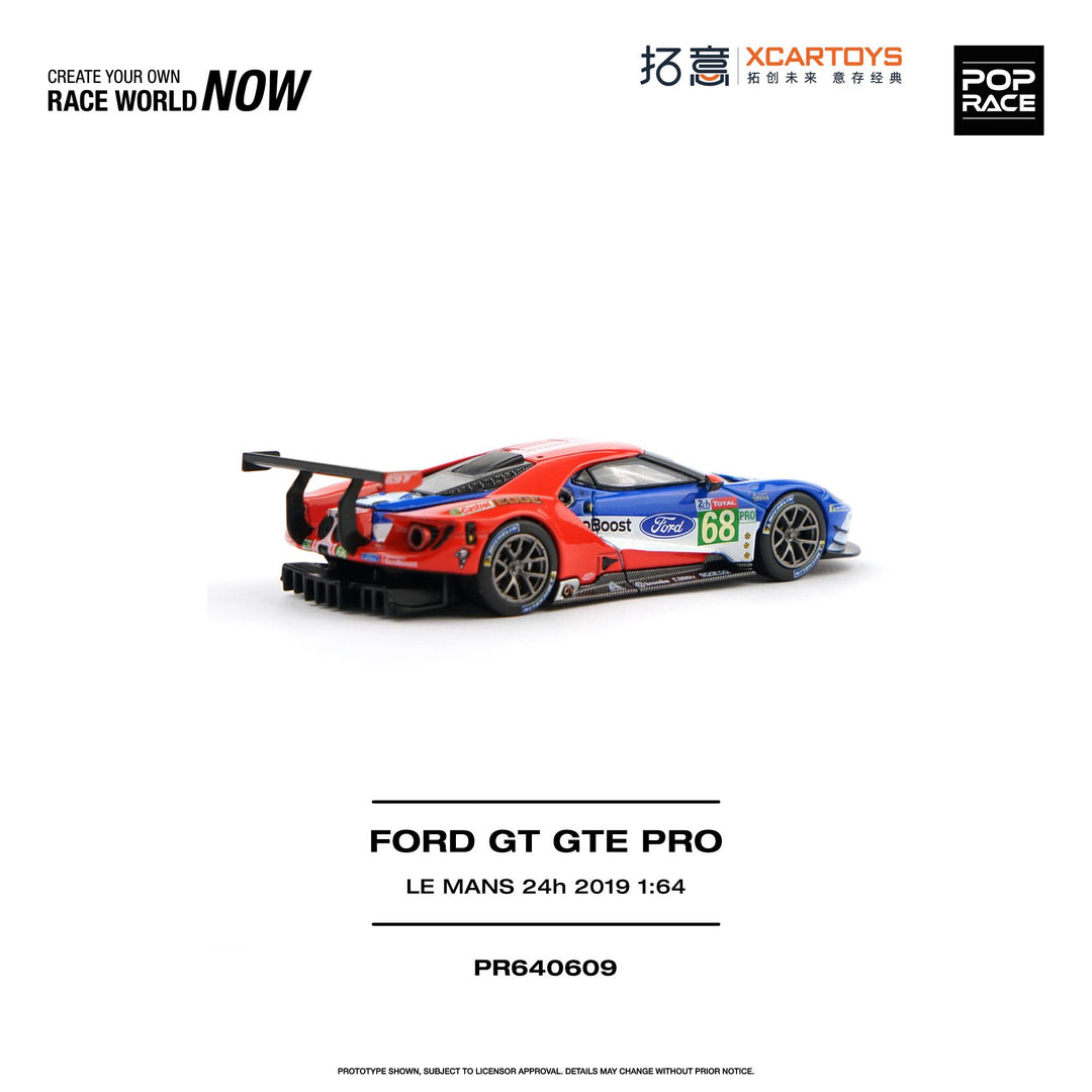 [Preorder] POPRACE x XCARTOYS 1:64 FORD GT GTE PRO - LE MANS 24H 2019 PR640609