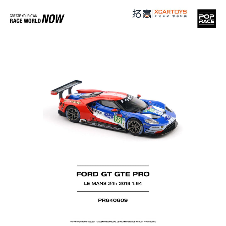 [Preorder] POPRACE x XCARTOYS 1:64 FORD GT GTE PRO - LE MANS 24H 2019 PR640609