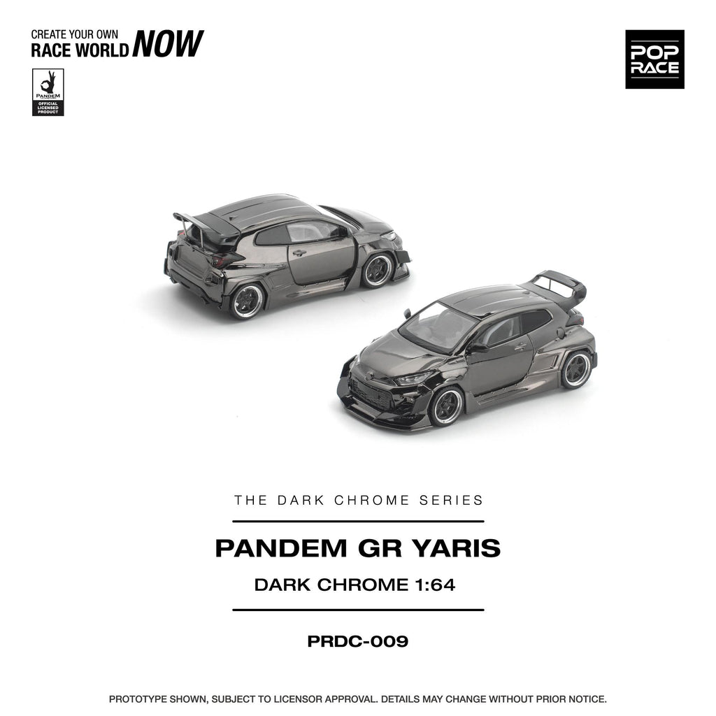 Preorder] POPRACE 1:64 Pandem GR Yaris Dark Chrome PRDC009