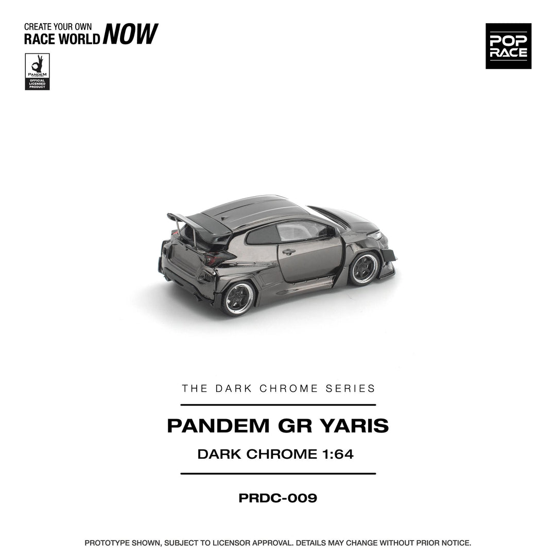 [Preorder] POPRACE 1:64 Pandem GR Yaris Dark Chrome PRDC009