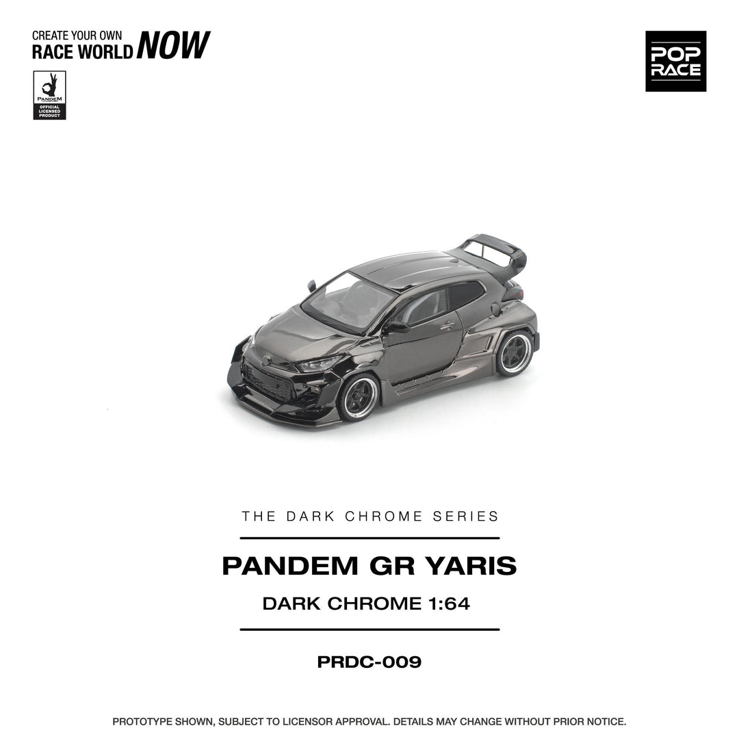 [Preorder] POPRACE 1:64 Pandem GR Yaris Dark Chrome PRDC009