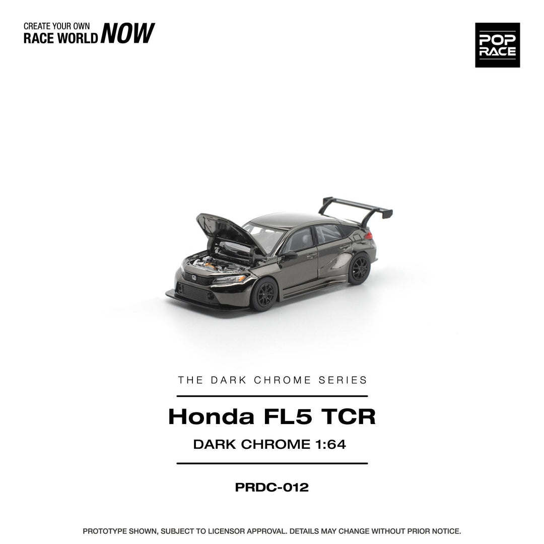 [Preorder] POPRACE 1:64 Honda Civic FL5 TCR Dark Chrome PRDC012