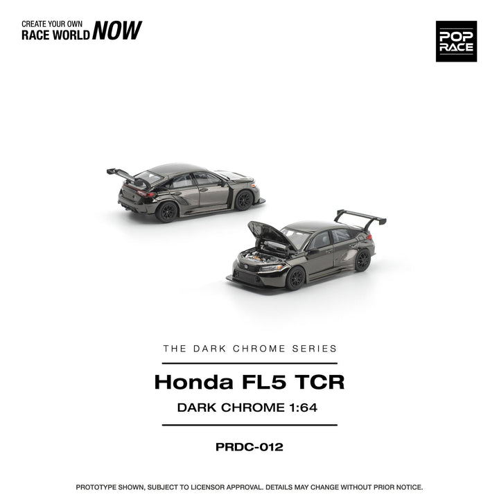 [Preorder] POPRACE 1:64 Honda Civic FL5 TCR Dark Chrome PRDC012