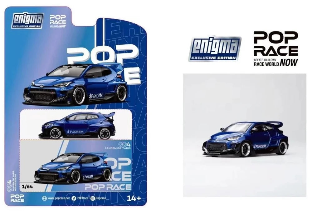 [Preorder] POPRACE x Enigma 1:64 Pandem GR-Yaris Metallic Blue PRE004