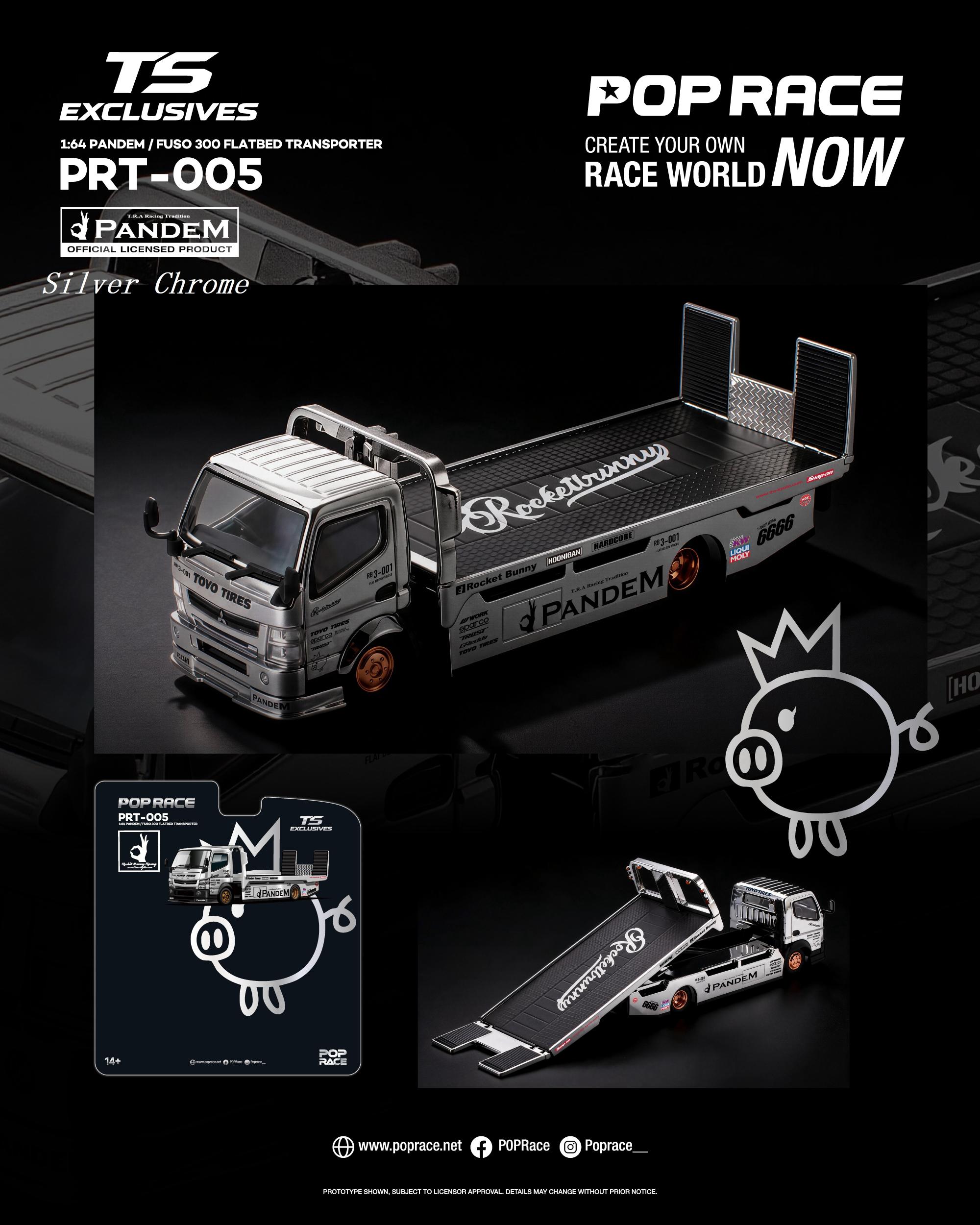 Preorder] POPRACE x TS Exclusives 1:64 PANDEM FUSO 300 FLATBED