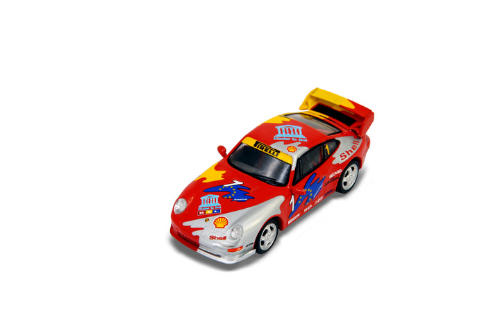 Sparky x Tiny 1:64 Porsche 911 Carrera Cup 1993 SHELL COMBO with rear spoiler YCOMBO64006