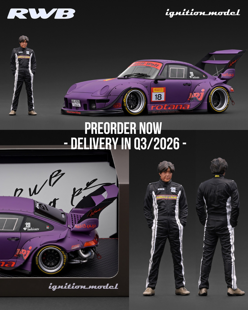 Preorder] Ignition Model 1:18 RWB 993 Matte Purple With Mr. Nakai