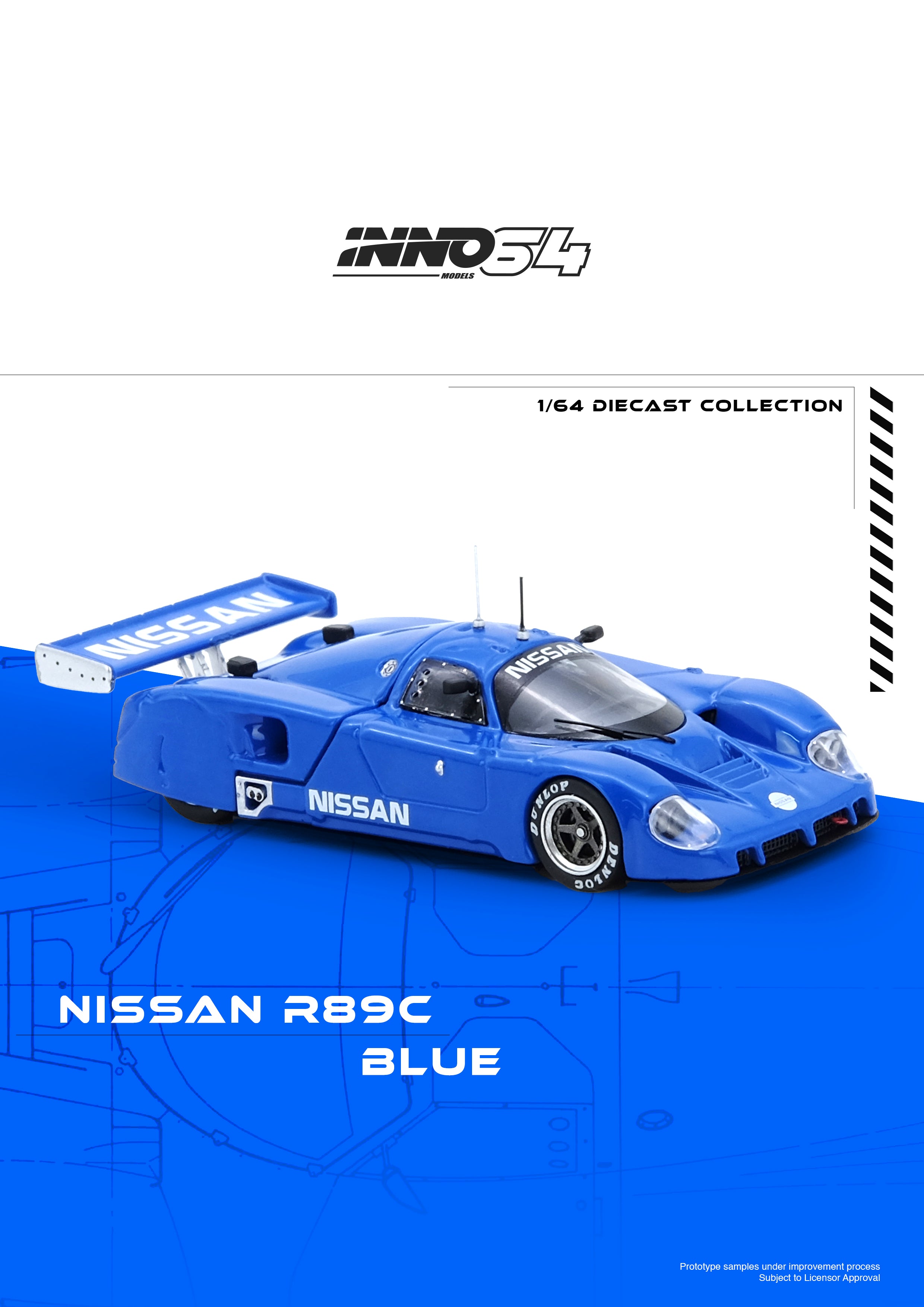 Preorder] Inno64 1:64 NISSAN R89C Blue IN64-R89C-BL