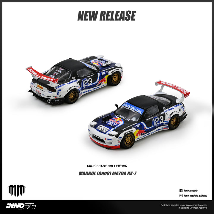 [Preorder] Inno64 1:64 MAZDA RX-7 MAD MIKE "MADBUL Gen8" IN64-RX7MM-01