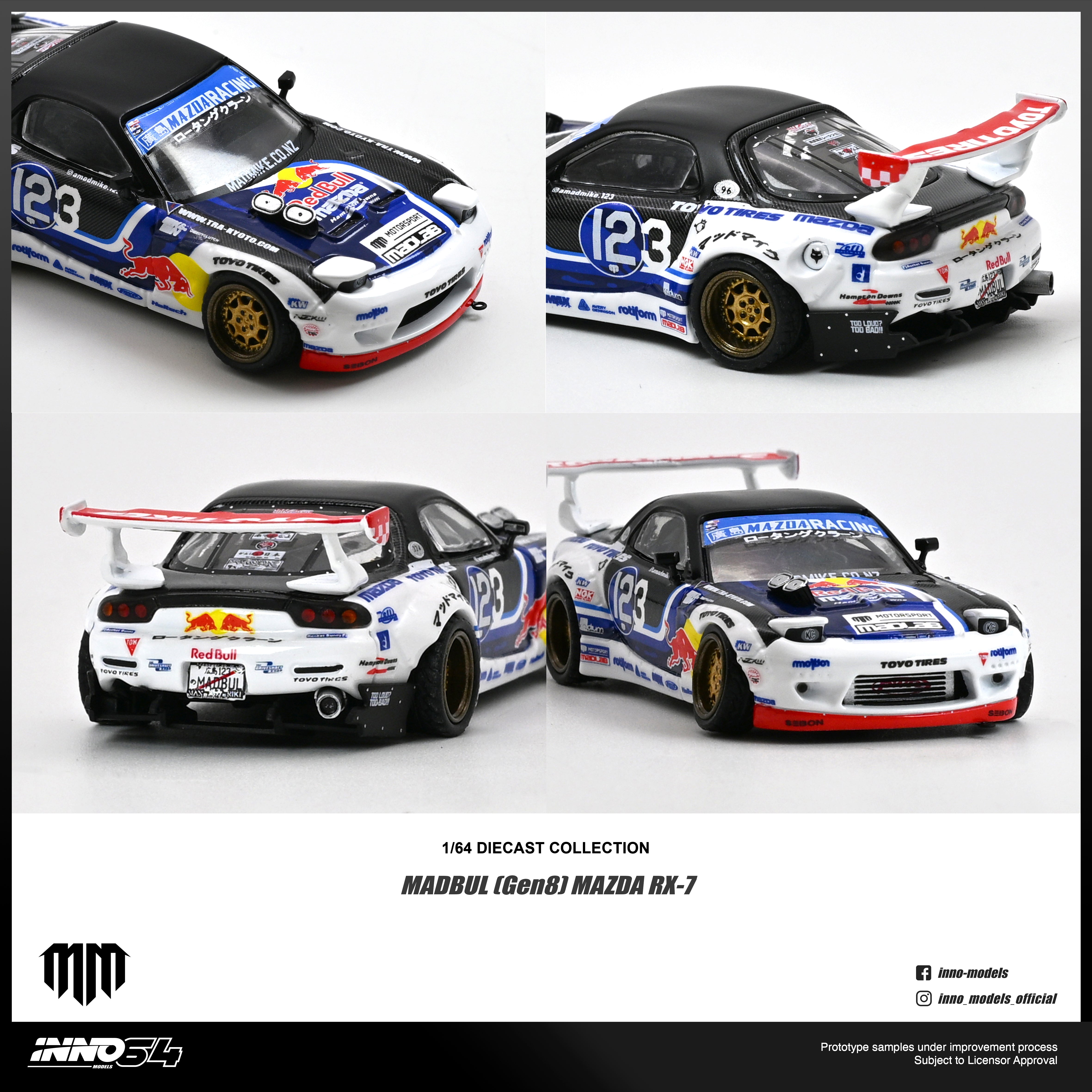 アンドレ・イグダーラ MVP EDITION ボブルヘッド Preorder] Inno64 1:64 MAZDA RX-7 MAD MIKE 