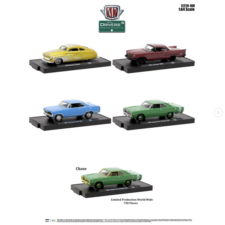 M2 Machines 1:64 Auto-Drivers Release 108 Assortment CHASE SET