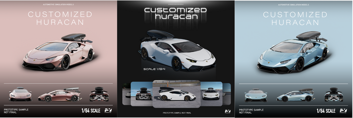 [Preorder] Finclassically 1:64 Lamborghini Huracan with Roof Cargo Box (3 Colors)