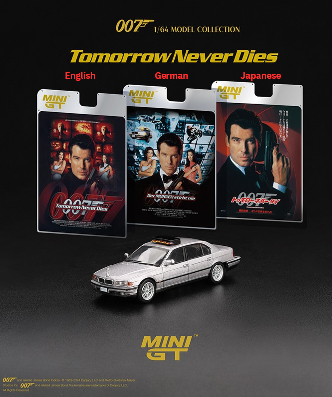 [Preorder] Mini GT 1:64 BMW 750IL James Bond 007 Tomorrow Never Dies MGT00902-007 (2 Version)