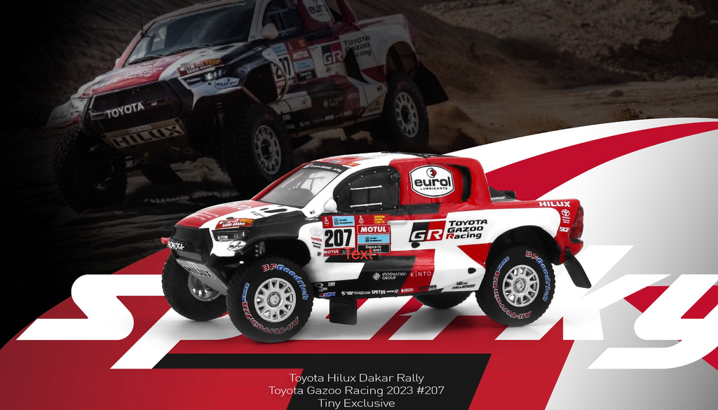 Toyota Gazoo Rally-Raid 1:64 Model Car Dakar HILUX T1+ size