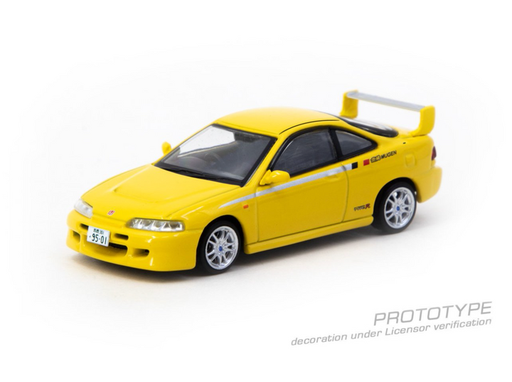 [Preorder] Tarmac Works 1:64 Honda Integra TYPE R DC2 MUGEN Sunlight Yellow T64G-TL059-YL