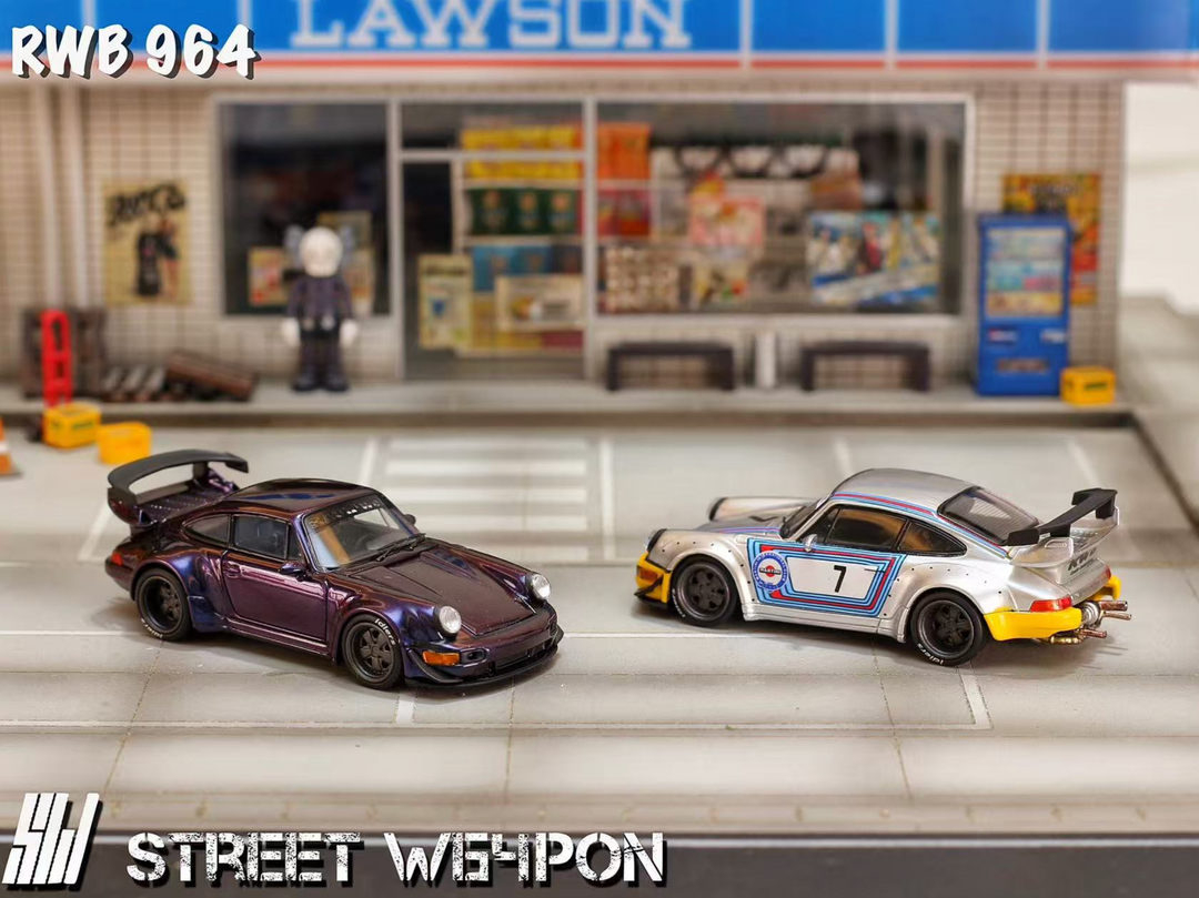 [Preorder] Street Weapon 1:64 Porsche RWB 964 Wide-Body Modified (2 Colours)