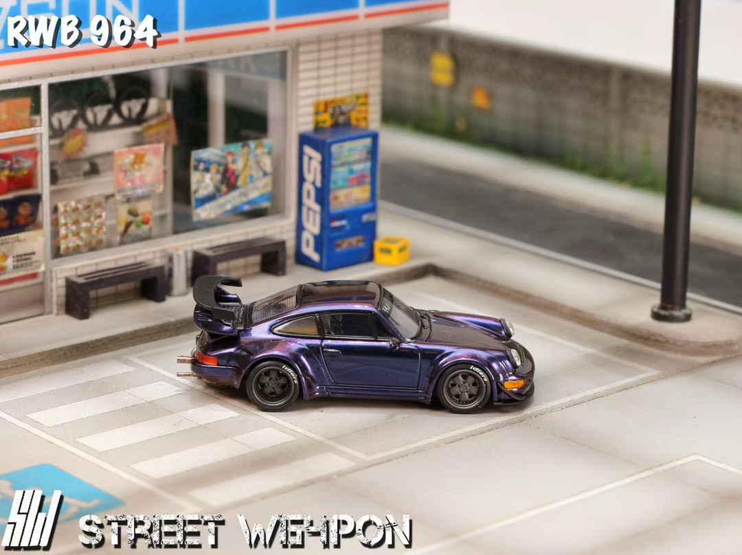 [Preorder] Street Weapon 1:64 Porsche RWB 964 Wide-Body Modified (2 Colours)