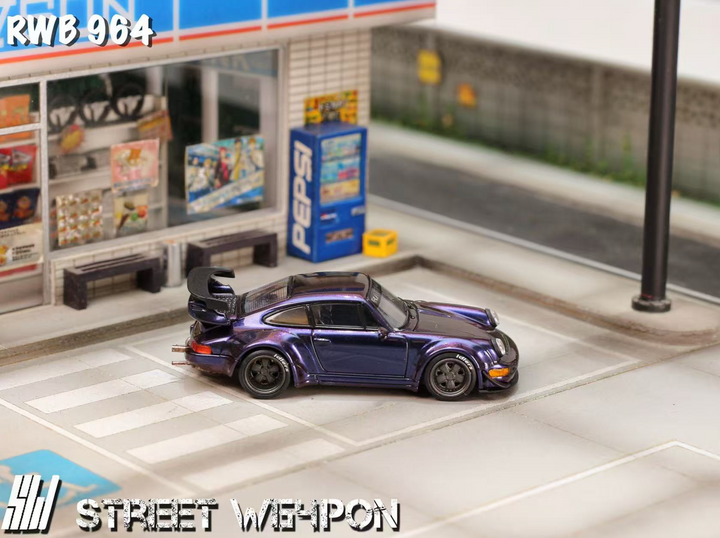 [Preorder] Street Weapon 1:64 Porsche RWB 964 Wide-Body Modified (2 Colours)