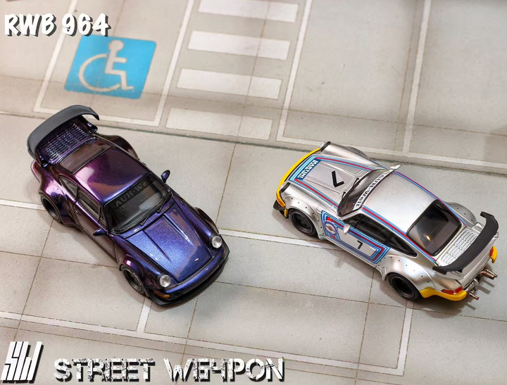 [Preorder] Street Weapon 1:64 Porsche RWB 964 Wide-Body Modified (2 Colours)