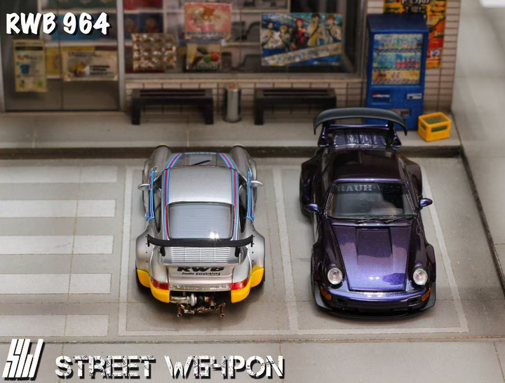 [Preorder] Street Weapon 1:64 Porsche RWB 964 Wide-Body Modified (2 Colours)