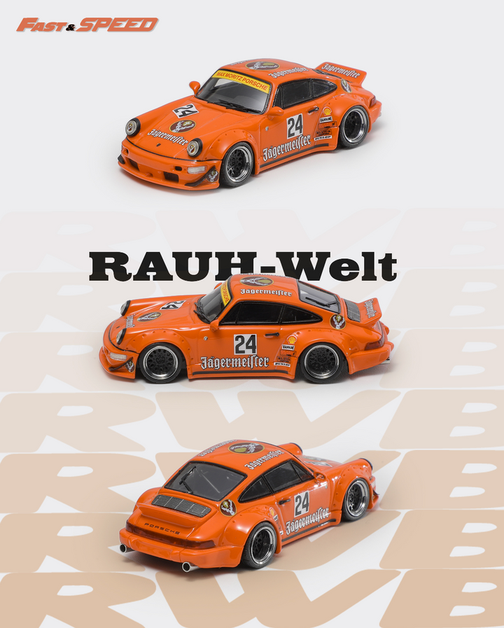 [Preorder] Fast Speed 1:64 Porsche Rauh-Welt RWB964 Wide-Body Modified (3 Versions)