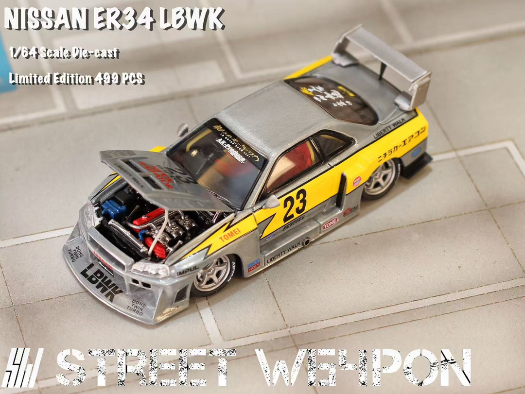 Street Weapon 1:64 NISSAN LBWK ER34 - Varnish Special Edition Street Weapon 1:64 NISSAN LBWK ER34 - Varnish Special Edition