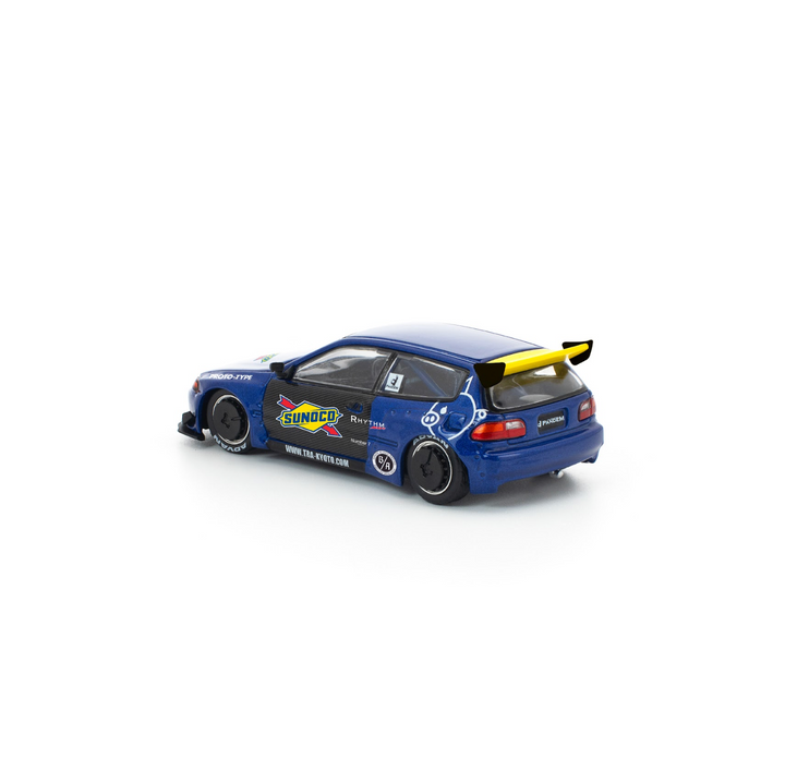 [Preorder] POPRACE 1:64 PANDEM HONDA CIVIC EG6 BLUE/BLACK PR640365