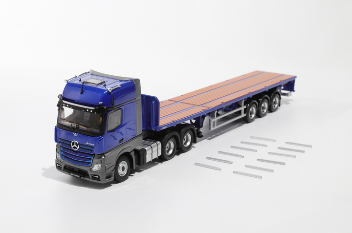[Preorder] GCD 1:64 Mercedes-Benz Actros 3 axle tractor with retractable trailer (3 Colours)