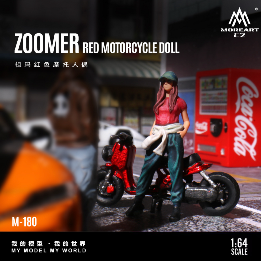 [Preorder] MoreArt 1:64 ZOOMER RED MOTORCYCLE DOLL MO222180