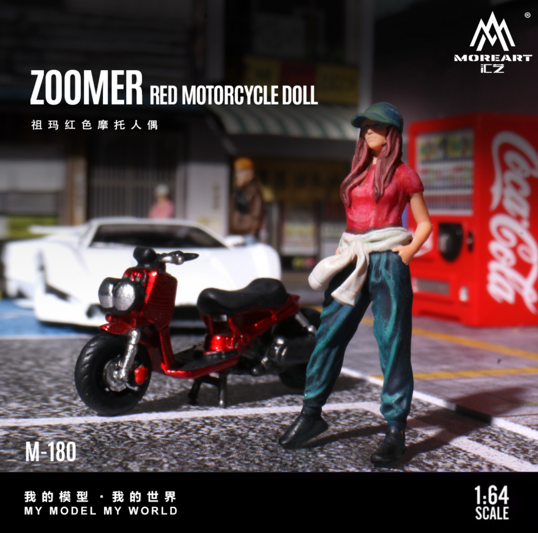 [Preorder] MoreArt 1:64 ZOOMER RED MOTORCYCLE DOLL MO222180