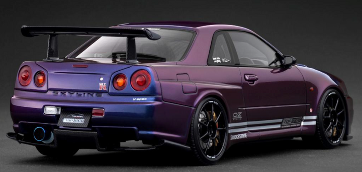 [Preorder] Ignition Model 1:18 Nissan "TOP SECRET 34GT-R (BNR34)  Purple Metallic" IG3850