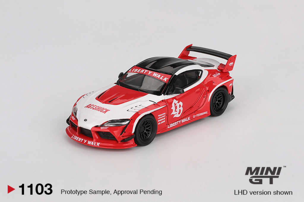 MINIGT 1:64 LB WORKS Toyota GR Supra Red/White MGT01103-BL MINIGT 1:64 LB WORKS Toyota GR Supra Red/White MGT01103-BL